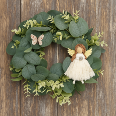 Věnec Zelený sen – s andílkem nebo domečkem