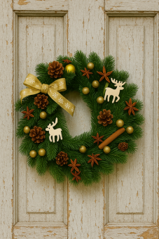 Vánoční závěsný věnec Polární Záře