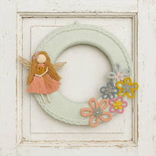 Věnec víla jara - světle zelený se srdíčkem