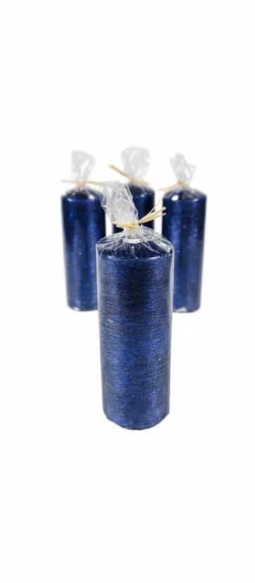 Exkluzivní Sada Třpytivých Adventních Svíček - Barva: Černá