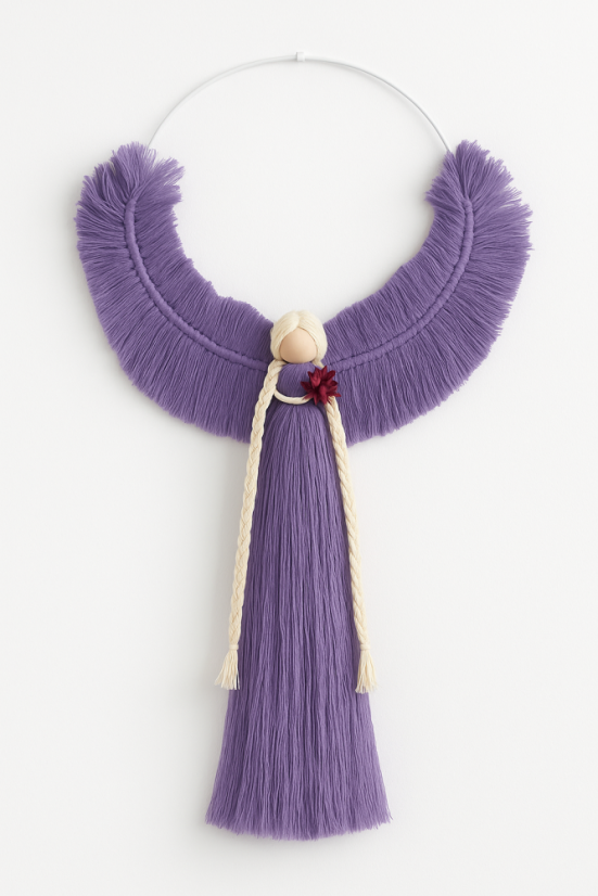 Makramé Anděl strážný