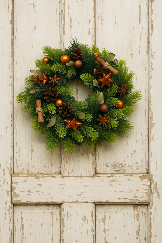 Vánoční závěsný věnec kořeněné kouzlo