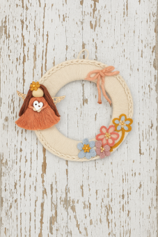 Věnec víla jara - krémový se srdcem