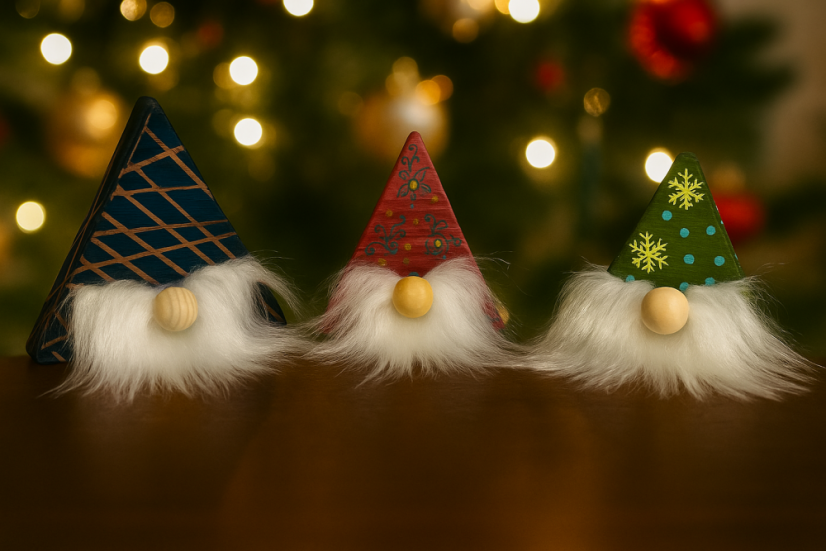 Dřevěný trpaslík - Výška: 10 cm