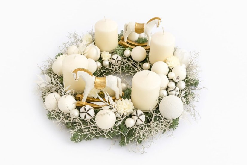 Adventní věnec Zimní Koníci