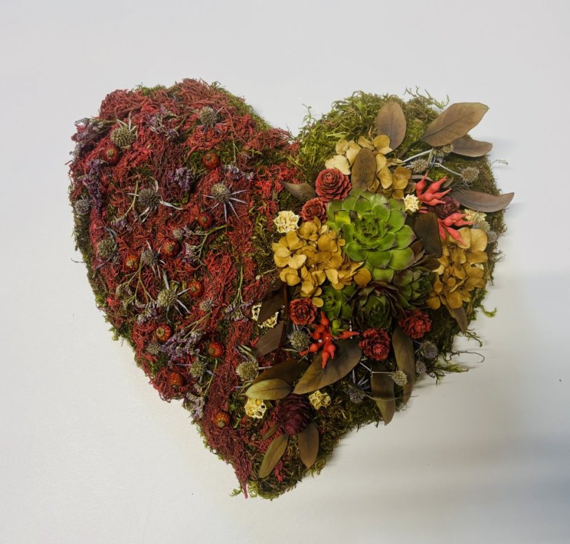 Podzimní sukulentové srdce