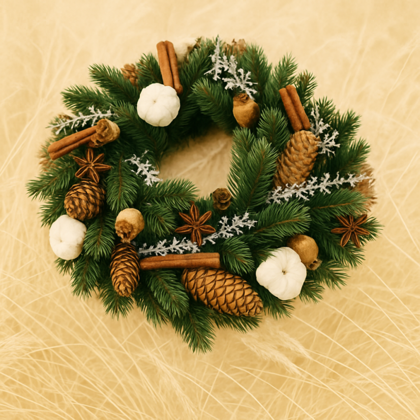 Podzimní věnec se šiškami