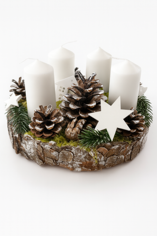 Adventní věnec Zimní Bělost