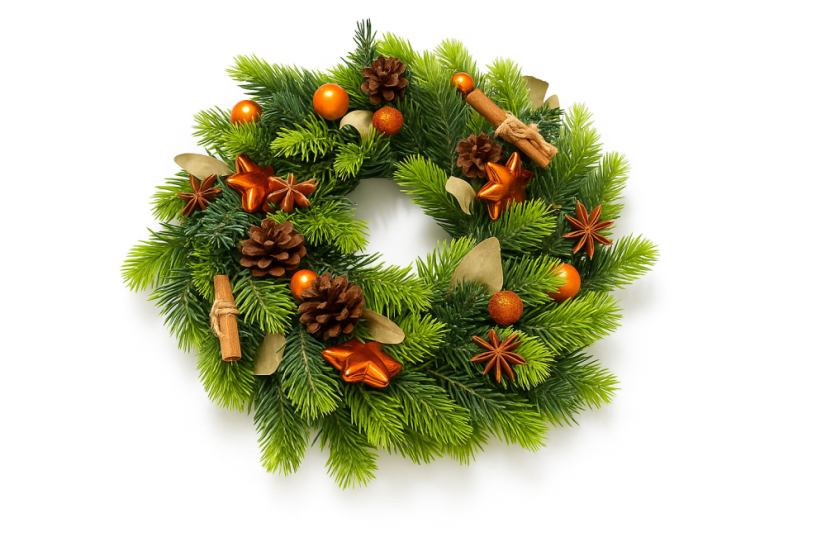 Vánoční závěsný věnec kořeněné kouzlo