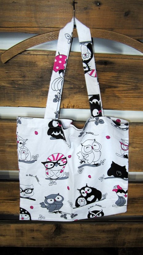 Látková taška s dlouhými uchy