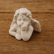 Andílek zamyšlený sádrový
