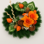 Podzimní věnec s květy